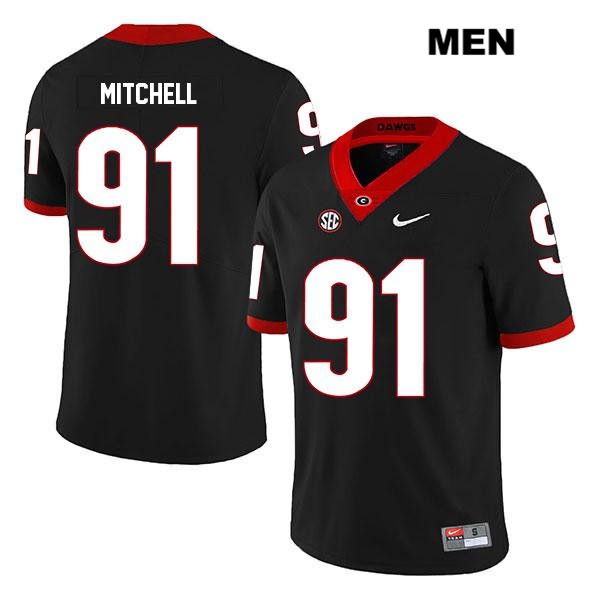 Georgia Bulldogs Men's Tymon Mitchell #91 NCAA Legend Authentic Black Nike Stitched College Football Jersey TQJ1556DE